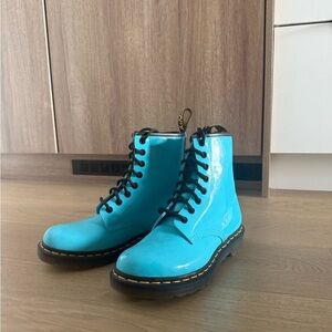 Dr. Martens Turquoise Lace-Up Boots
